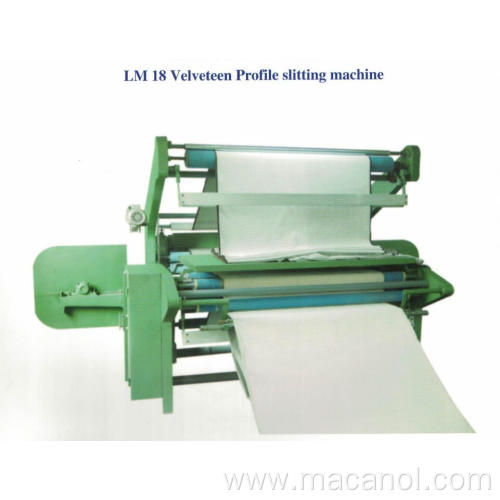 Slitting machine for warp knitting